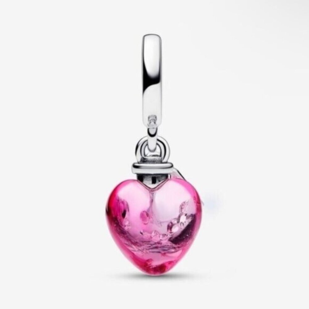 Pandora Authentic Pandora Love Potion Murano Glass Heart Dangle Charm